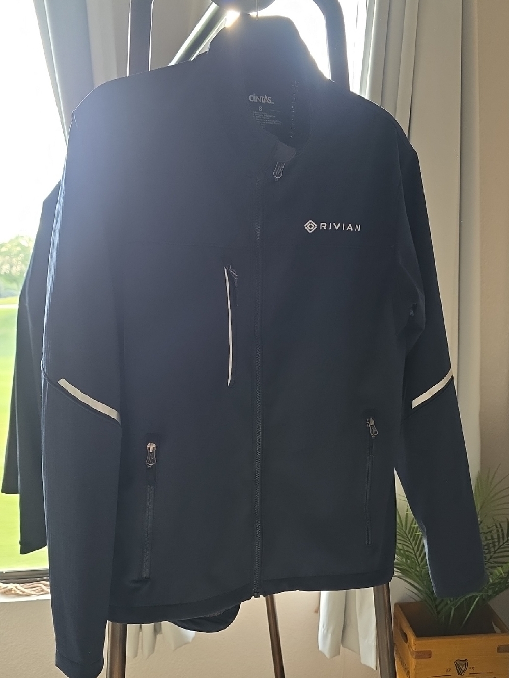 Rivian Navy Performance Softshell Jacket Unisex Reflective Accents Small